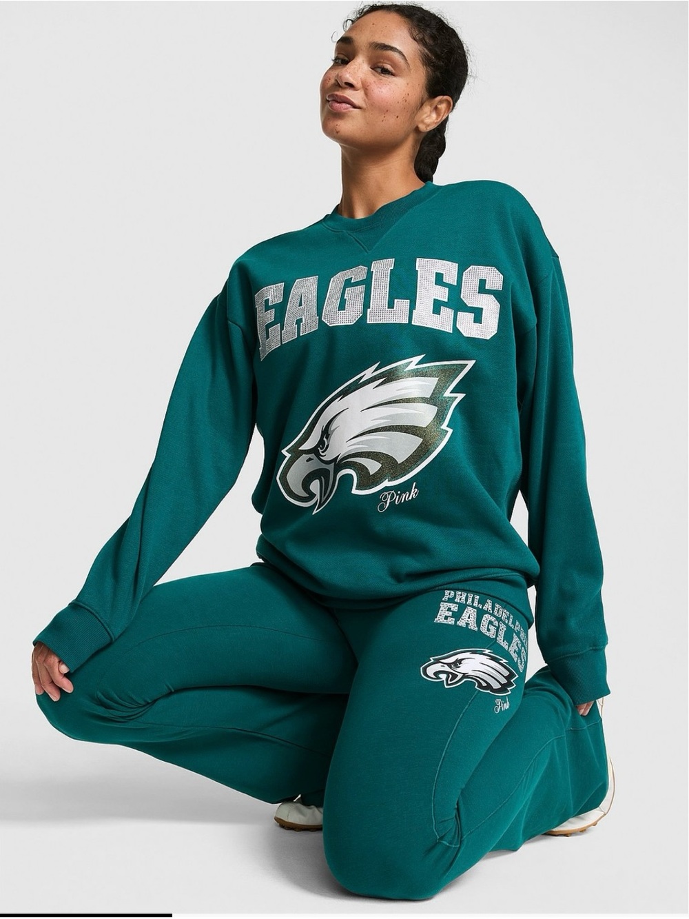 PINK Victoria's Secret Philadelphia Eagles Crewneck Sweatshirt